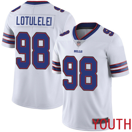 Youth Buffalo Bills 98 Star Lotulelei White Vapor Untouchable Limited Player NFL Jersey